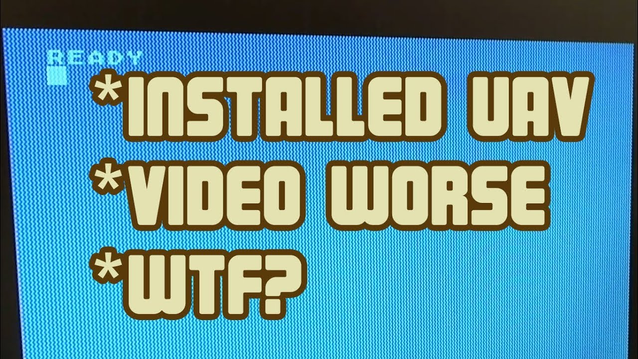 UAV Atari 800XL still has poor video