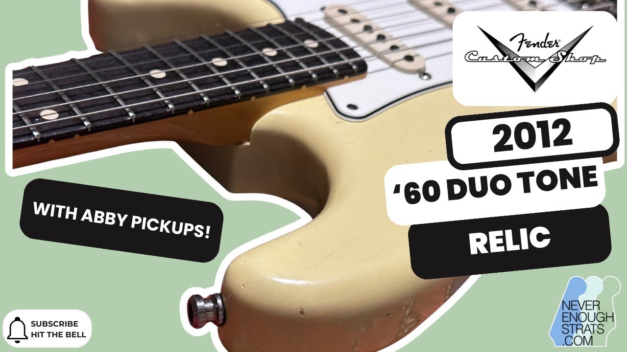 Fender Custom Shop '60 Duo Tone LTD Relic Abigail Ybarra Pickups Strat 2012 Vintage White