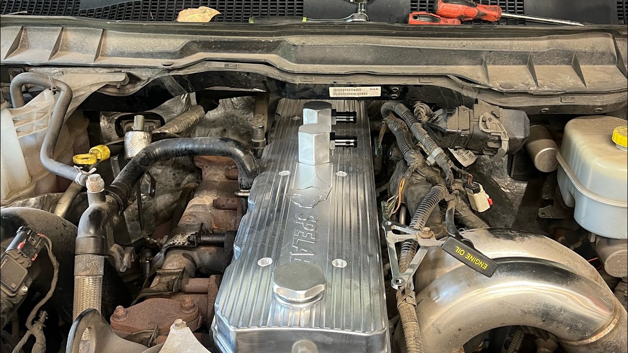 Cummins 6.7 aluminum valve cover install. #spelab #cummins #diesel