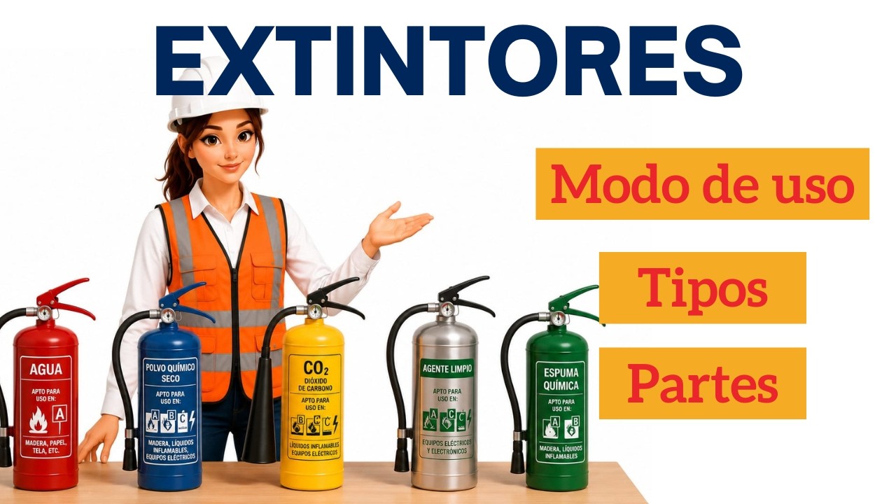 Extintores🧯TIPOS, USOS, PASO A PASO! seguridadysalud