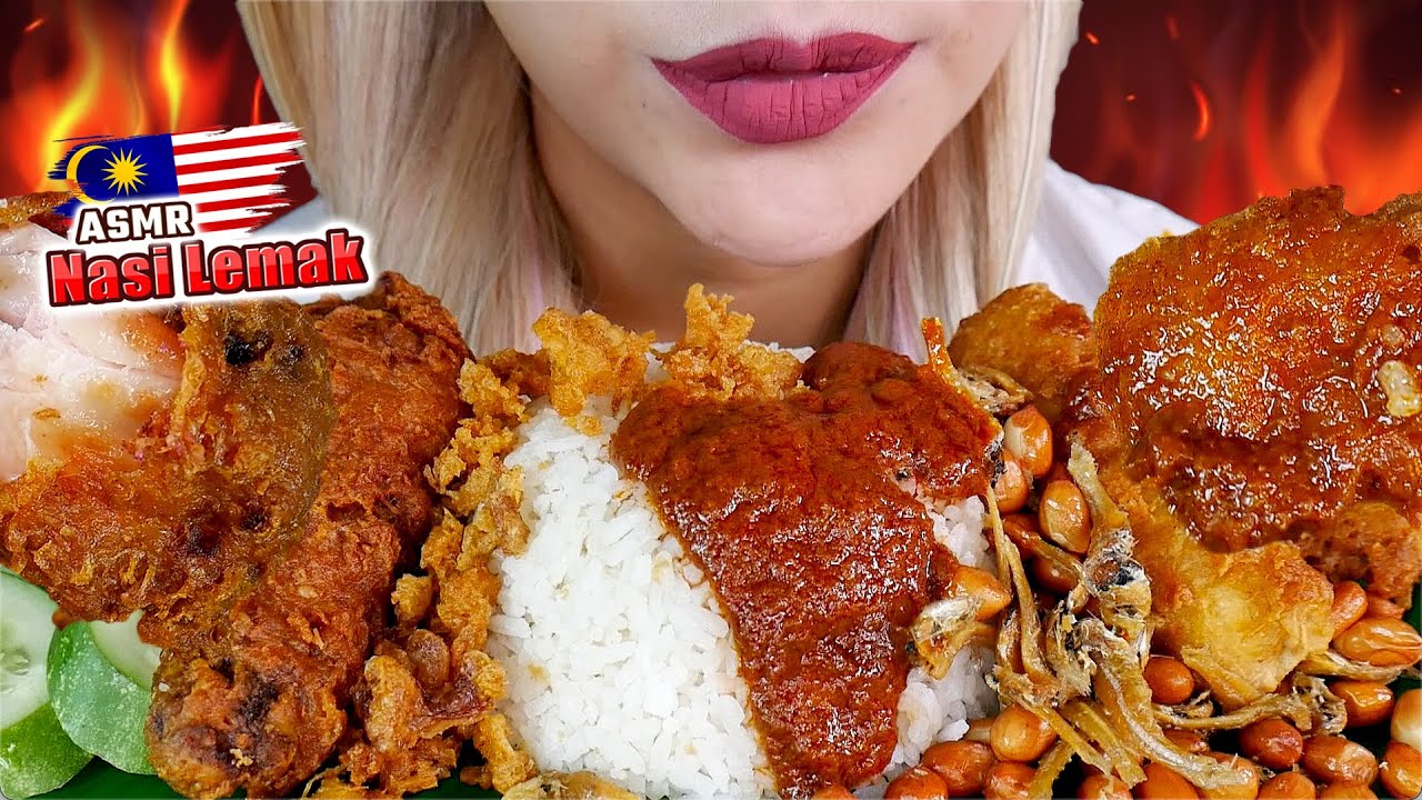 SAMBAL NASI LEMAK PALING SEDAP❗️😋 ASMR NASI LEMAK KHAS MALAYSIA🇲🇾 OTAK2 PAHA PENTUNG🍗MALAYSIAN FOOD