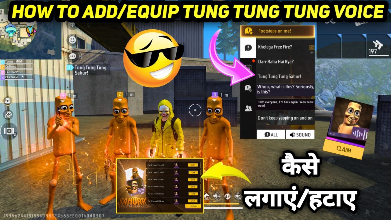 Tung Tung Tung Sahur New Voice Pack Kaise Set/Use Karen | How To Equip/Grab New Hindi Voice Lagaye
