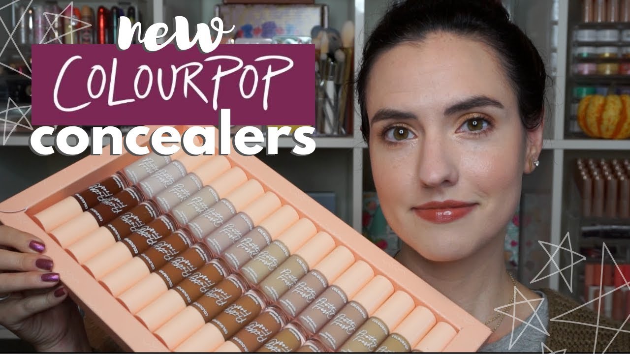 New ColourPop PRETTY FRESH Hyaluronic Creamy CONCEALERS | Swatches of ALL 30 Shades + Dry Skin Demo
