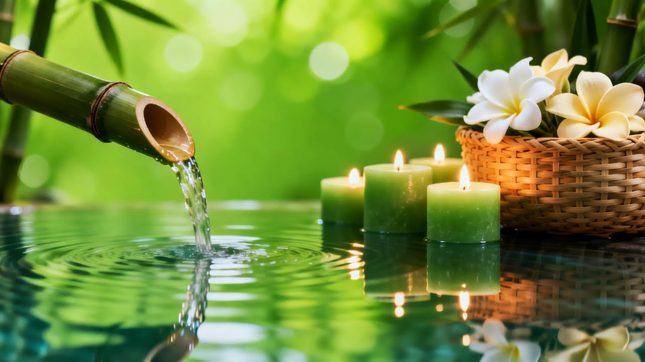 Sleep Instantly 🌿 Flowing Water Fountain & Soft Piano for Deep Sleep, Meditation, Study