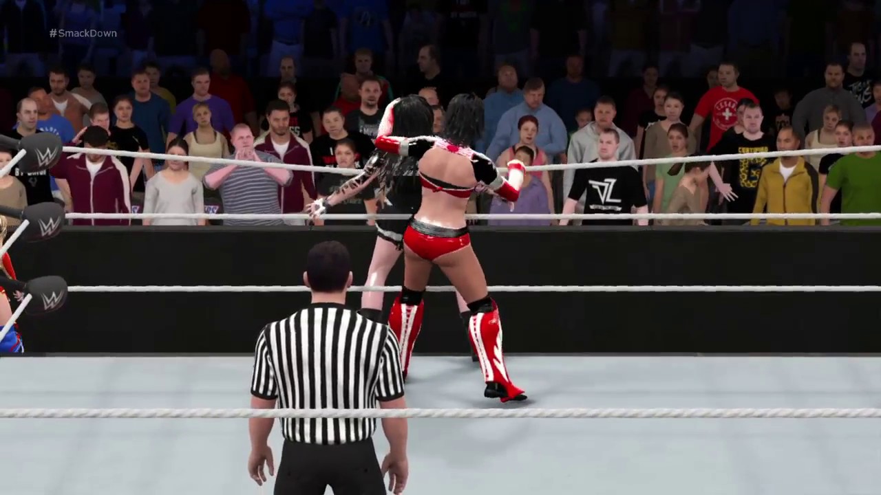 WWE 2K17 Akira Rose with Angela Storm vs. Sister Abigail with The Wyatt Family