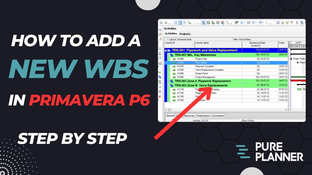 How to add a WBS in Primavera P6