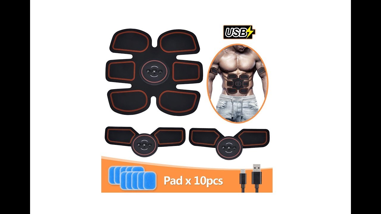 EMS Abs Stimulator, Abdominal Toning Belt Muscle Toner Portable - UNBOXING
