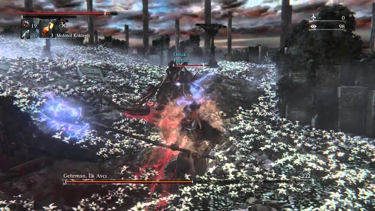 Bloodborne Co-Op Boss Fight Gehrman the First Hunter (Final Boss)