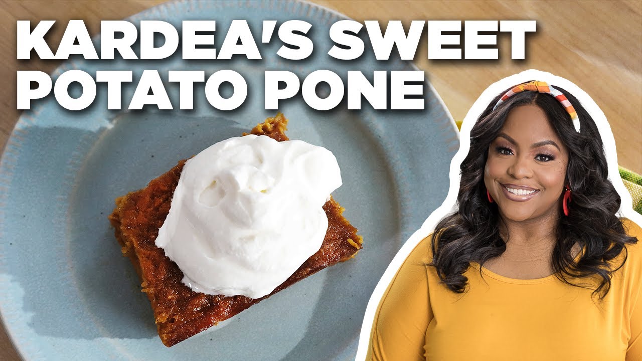 Kardea Brown's Sweet Potato Pone with Eggnog Whipped Cream | Delicious Miss Brown | Food Network
