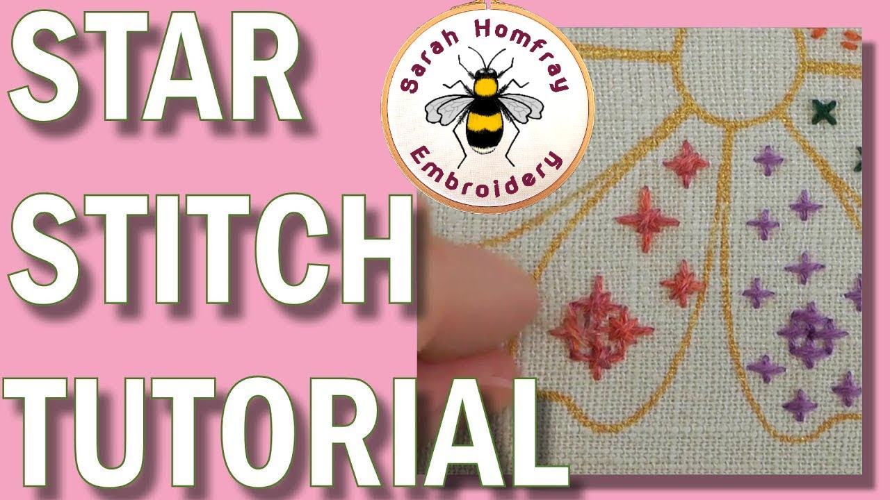 Star stitch how to | Hand embroidery for beginners video tutorial