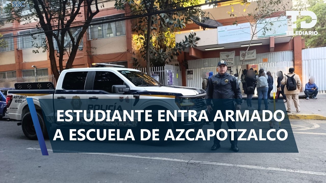 Estudiante de secundaria en Azcapotzalco ingresa a su plantel con pistola cargada