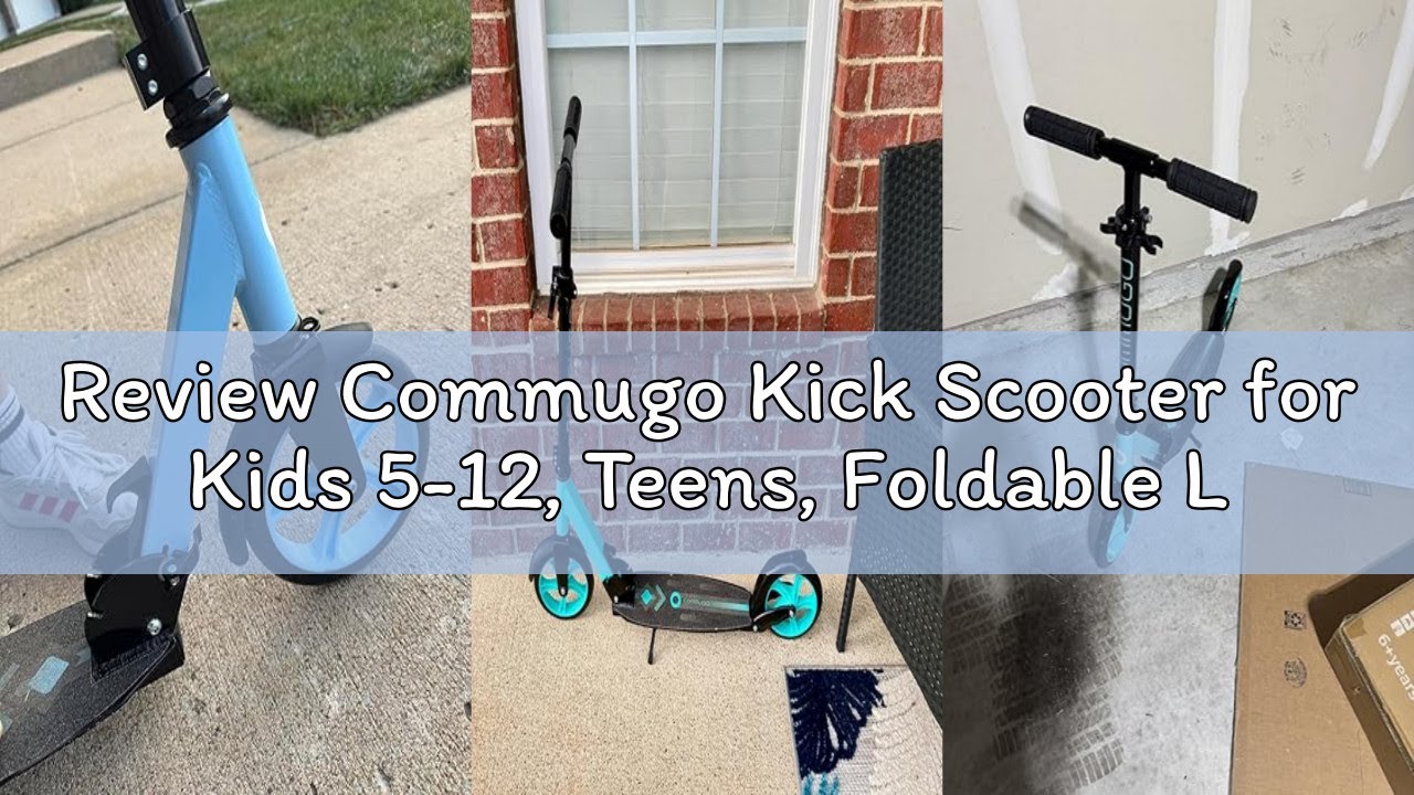 Review Commugo Kick Scooter for Kids 5-12, Teens, Foldable Lightweight Adult Scooter with 8 Inch Whe