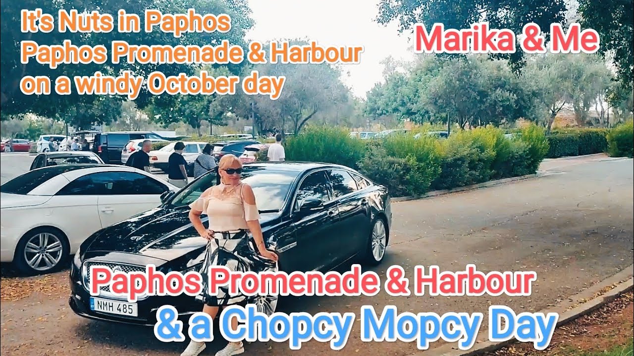 Paphos Promenade & Harbour on a windy day.. Kato Paphos Cyprus