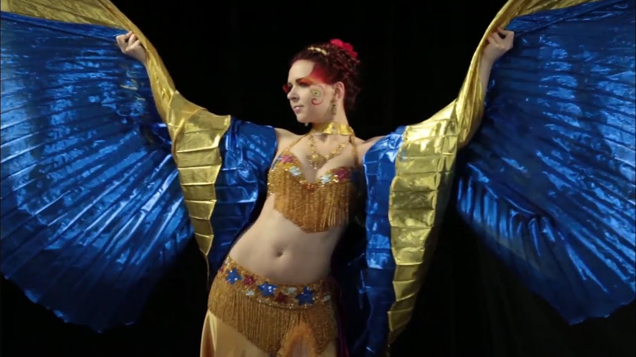 Belly Dance with TRIPLE Isis wings