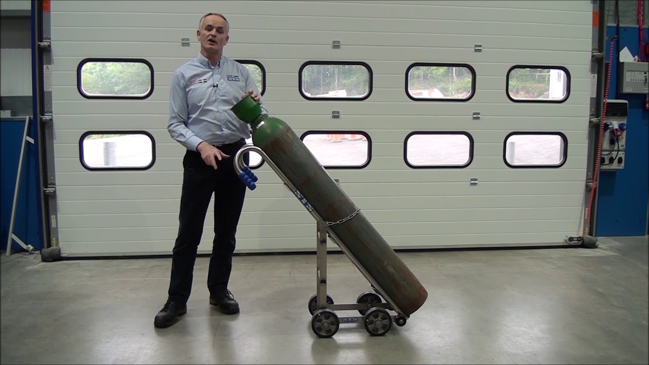 Carro ergonómico para transporte de botellas cilíndricas