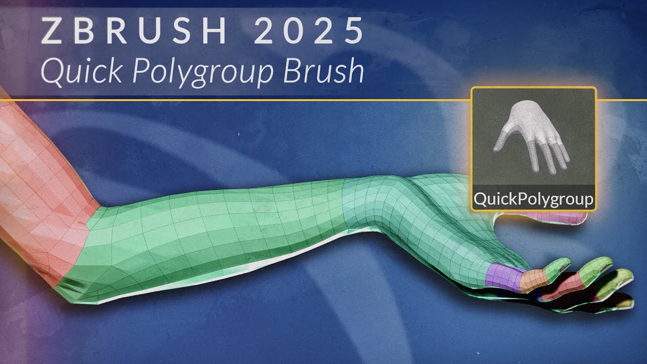 ZBrush 2025 Quick Polygroup Brush: Fast Polygroups + Advanced Techniques!
