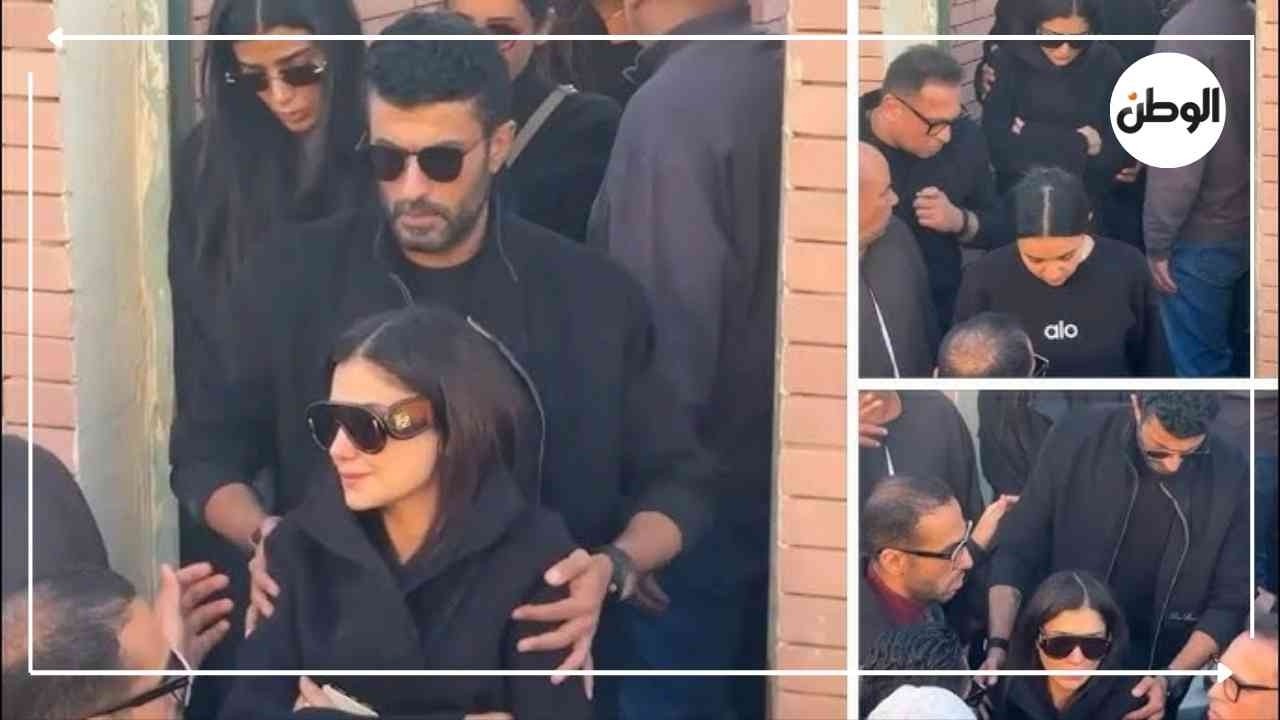 وسط حزن شديد.. وصول جثمان والد مي عمر إلى مسجد الشرطة استعدادًا للصلاة عليه