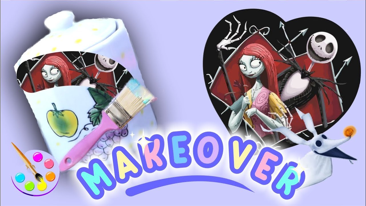 RENOVAMOS tarritos de señora al estilo EL EXTRAÑO MUNDO DE JACK 💀 MAKEOVER #11