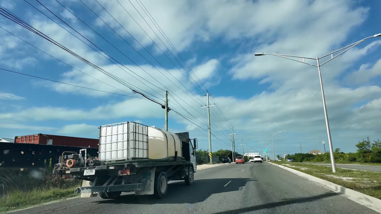 DRIVING THROUGH PROVIDENCIALES HIGHWAY | TURKS AND CAICOS | STREET DRIVE