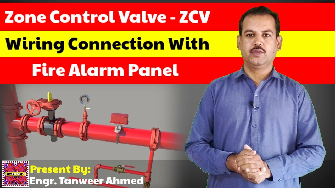 Zone Control Valve ZCV Wiring Connection with Fire Alarm Panel in Urdu