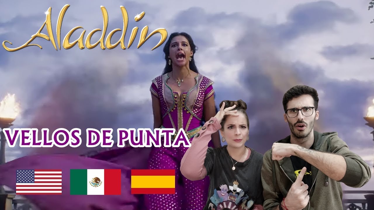 ESPAÑOLES REACCIONAN A DOBLAJE LATINO VS ESPAÑOL VS INGLÉS DE ALADDIN/SPEECHLESS #DISNEY #DOBLAJES
