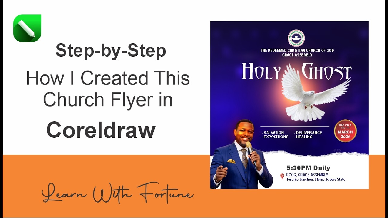 How To design A Clean and Functional Church Flyer Using Coreldraw
