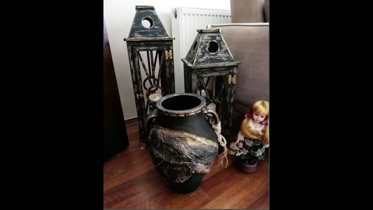 ÇİMENTO İLE ANTİK KÜP YAPIMI/Antique cube work from cement #eskitme #cadence #diy #çimento