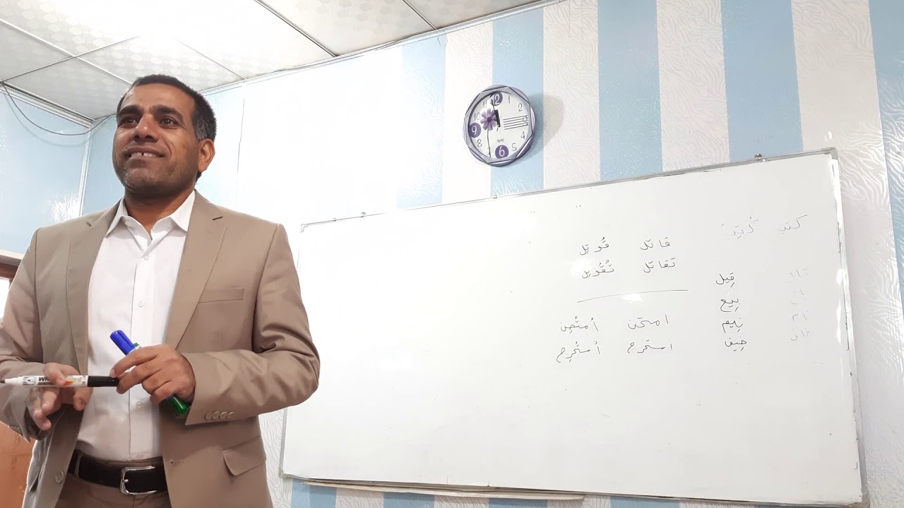 محاضرة صرف البناء للمجهول المقطع الاول دكتور عصام الغالبي