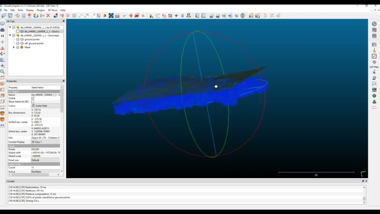 Making a Canopy Height Model in CloudCompare