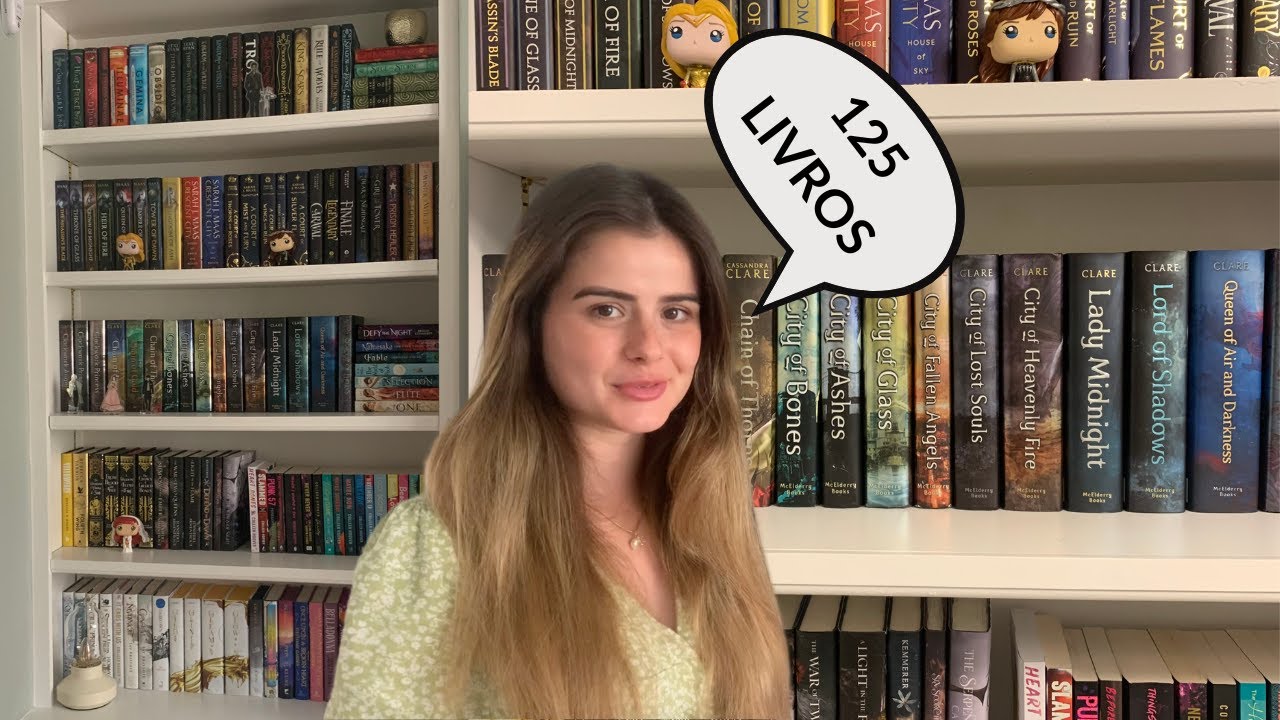 MINHA ESTANTE DE LIVROS TOUR | Todos os livros que eu tenho, fantasia, romance, dark romance, etc