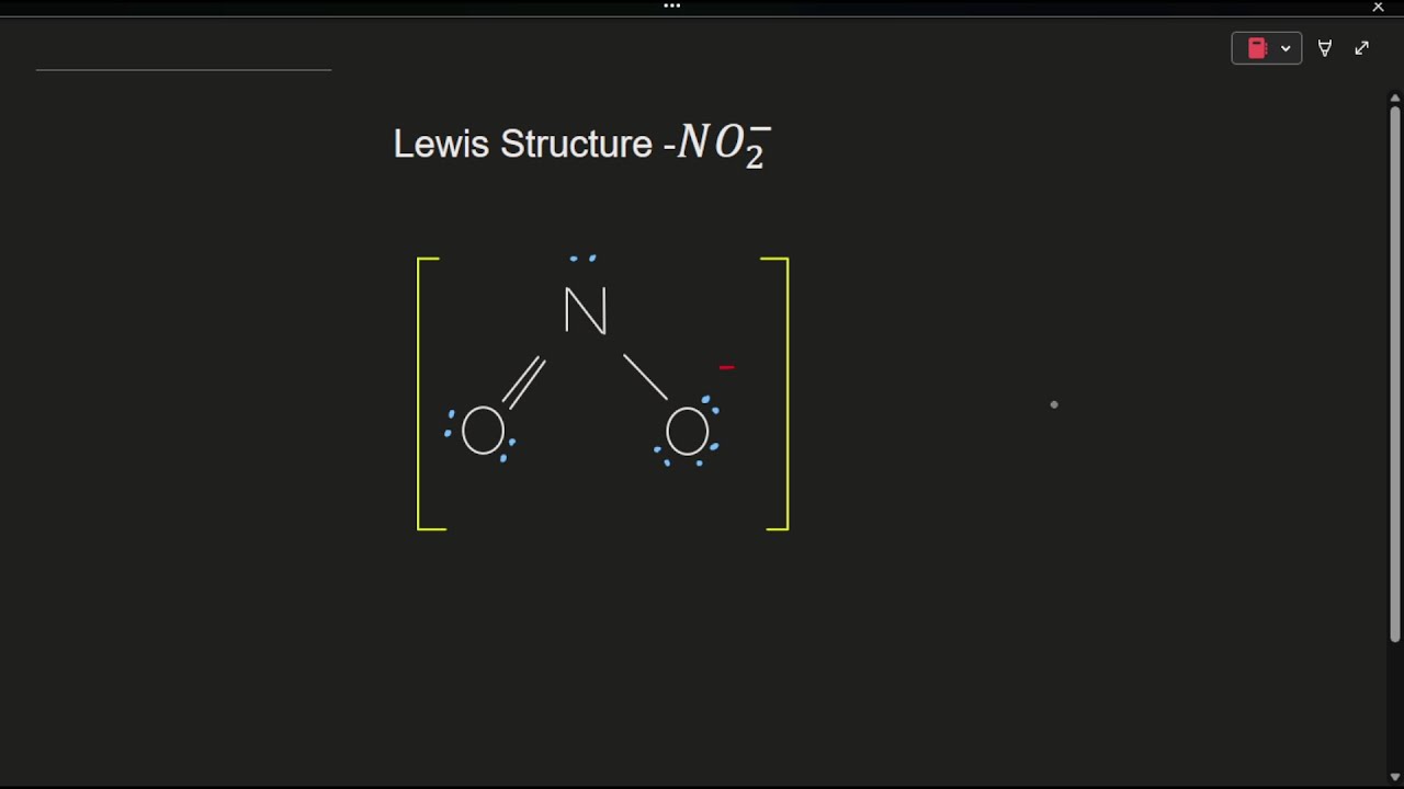 Lewis Structure of Nitrite Ion. Resonance structure