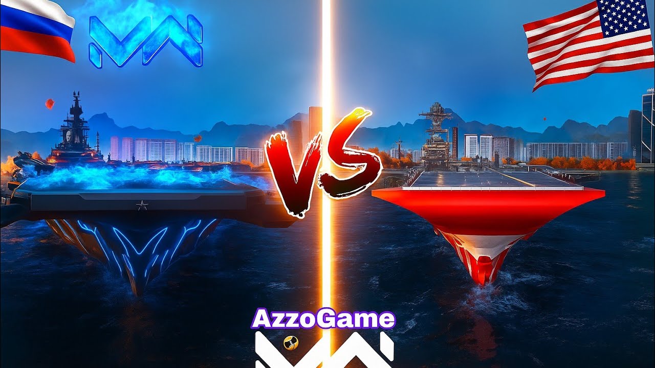 Russian carrier vs. American - Modern Warships 