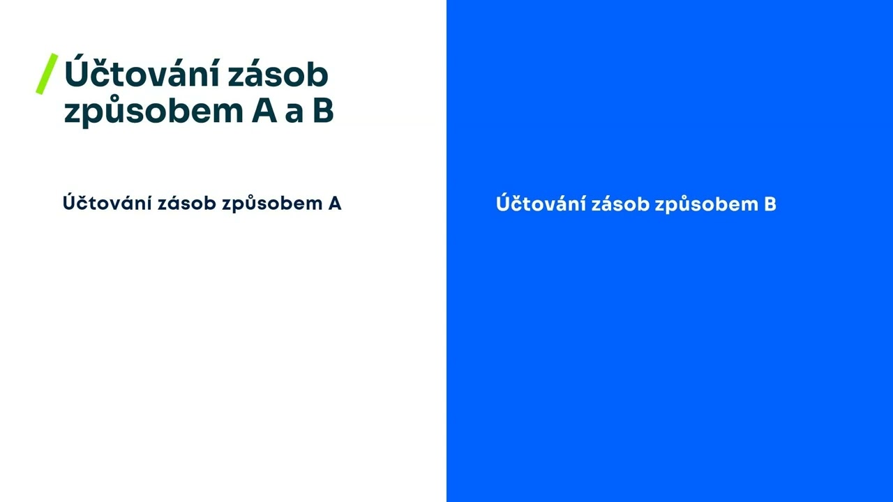 Z&aacute;soby způsobem A nebo B | Jak &uacute;čtovat v Money S3
