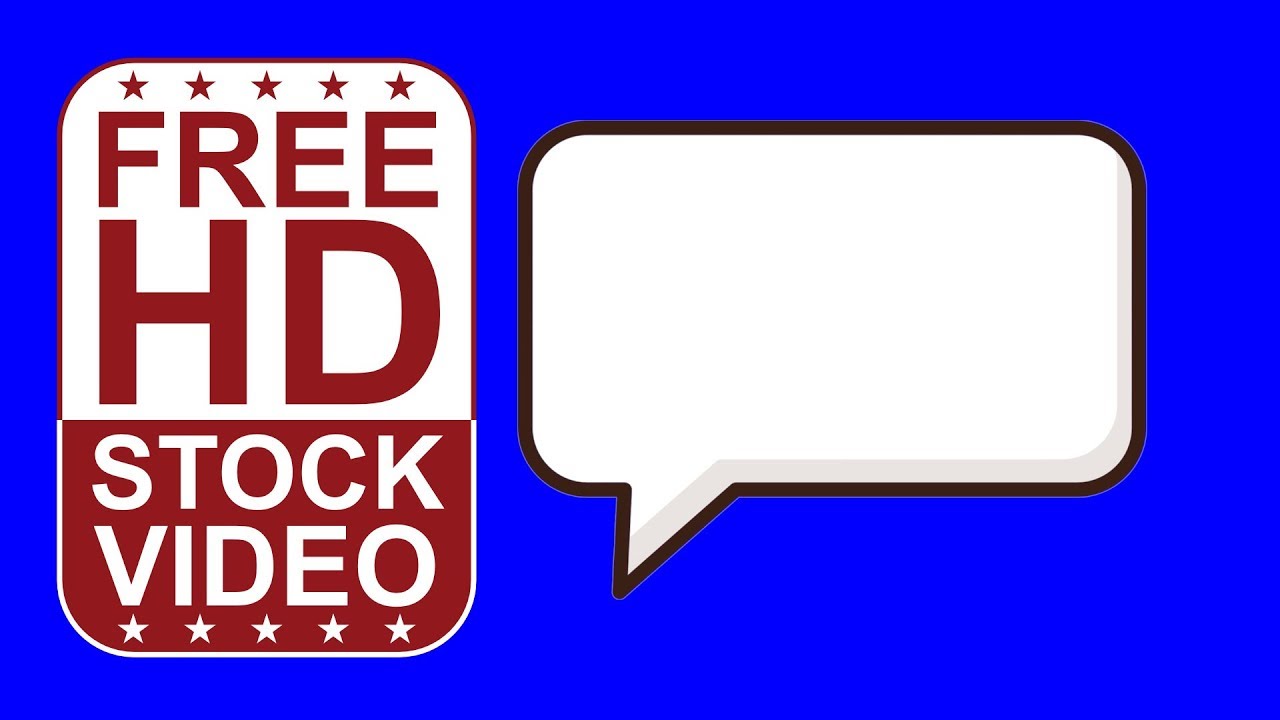 Free Stock Videos &ndash; cartoon dialogue bubbles popping up on blue screen 2D animation