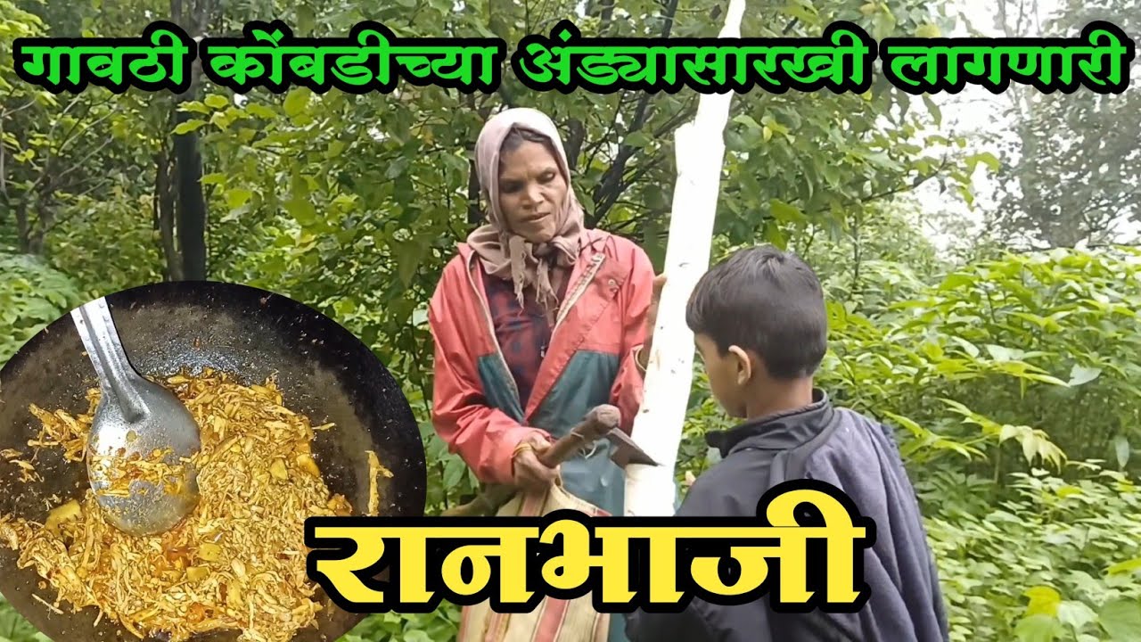 गावठी कोंबडीच्या अंड्यासारखी लागणारी रानभाजी। पावसाळ्यातील आरोग्यदायी रानभाजी। केळीच्या फुलाची भाजी