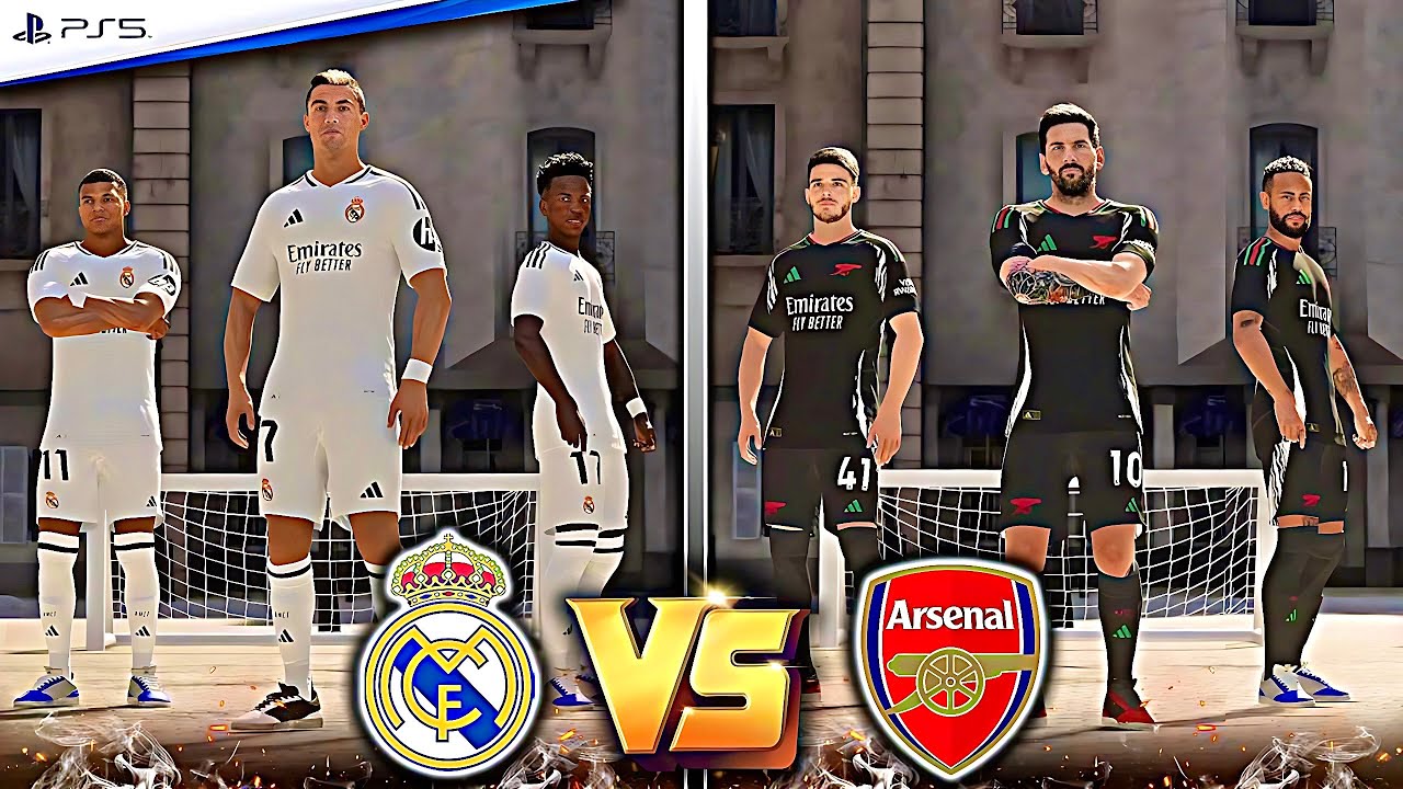 FC 25 VOLTA -  RONALDO, MESSI, D.RICE, NEYMAR, MBAPPE, VINI JR | REAL MADRID VS ARSENAL