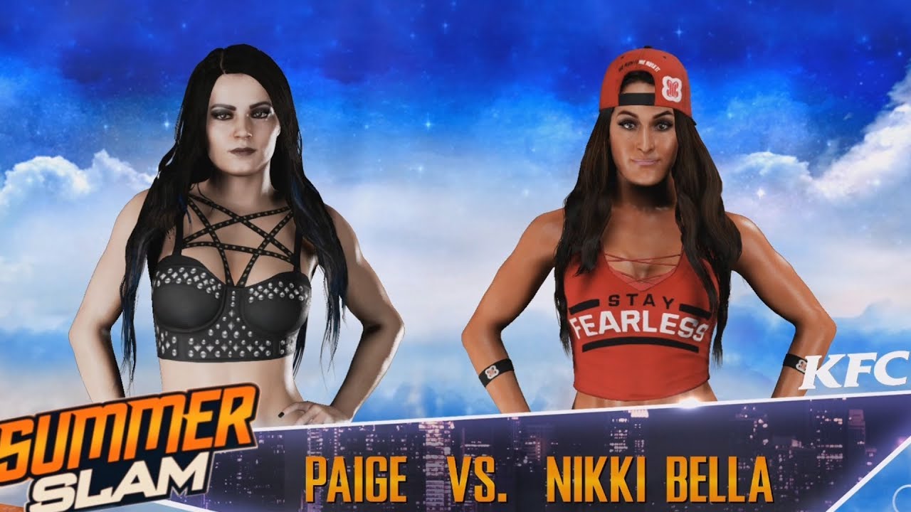 WWE 2K18 - Paige vs Nikki Bella - Gameplay (PS4 HD) [1080p60FPS]