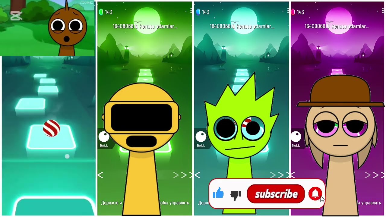 Funny Rhythm Battle: Bucket vs Robot vs Spiky vs Hat Character! #MagicTiles3 #RhythmGame #Animation