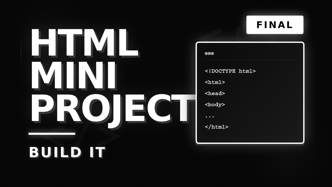 Build a Complete Website Using Only HTML | Final Beginner Project