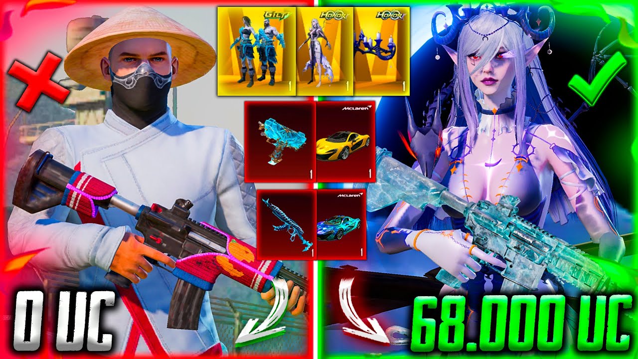 68 000 UC - Я В ШОКЕ! СУПЕР ПРОКАЧКА АККАУНТ В PUBG MOBILE! ВЫБИЛ ВСЁ ЗОЛОТО и McLaren В ПУБГ МОБАЙЛ