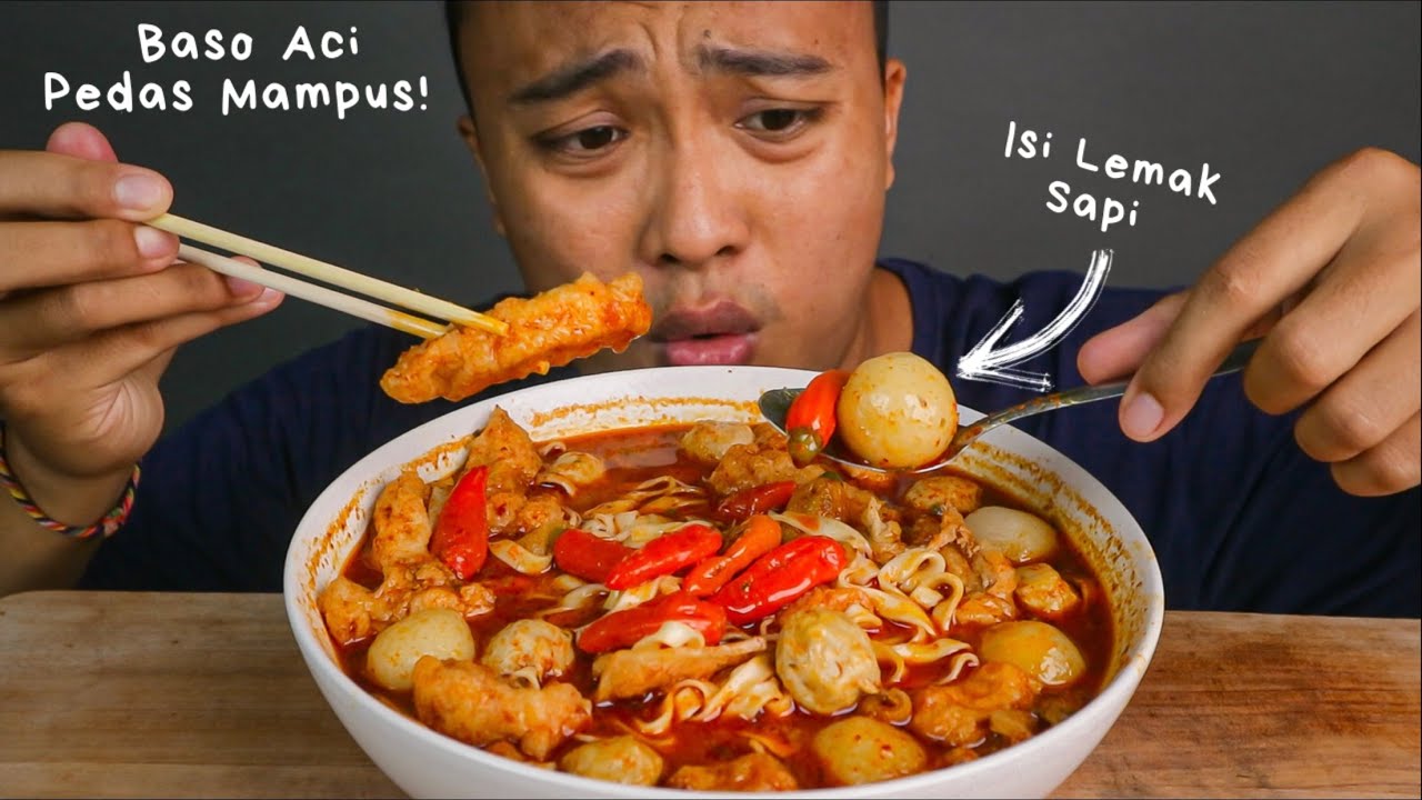 PARAH ABIS!! ASMR MUKBANG BASO ACI KUAH PEDAS | MUKBANG PEDAS TERBARU INDONESIA!!