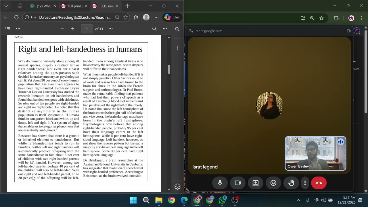 IELTS Reading class Online (DHAKA) | Israt