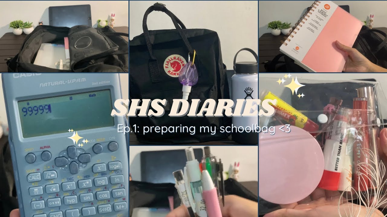shs diaries ⊹₊｡ꕤ˚₊⊹ || 🫧🍥 preparing my school bag ˚ʚ♡ɞ˚🪷 || ep.1💙✨
