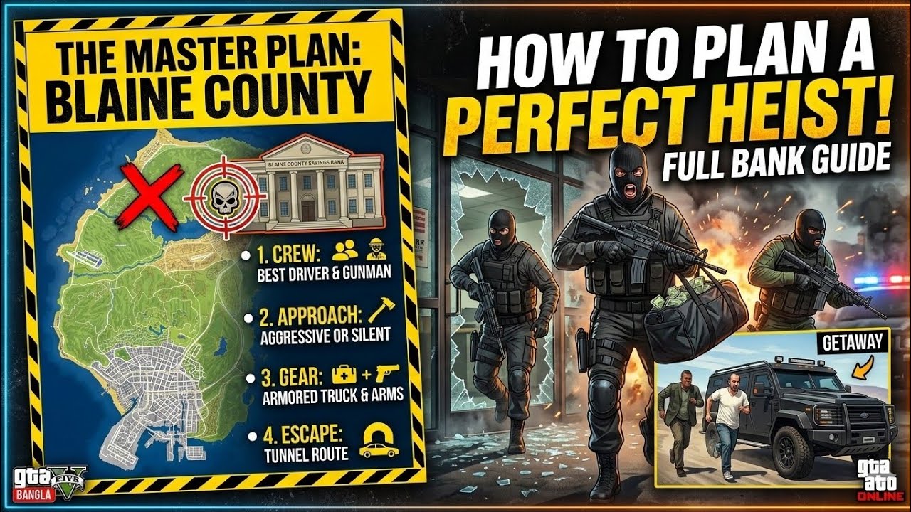 GTA 5-এ ব্যাংক ডাকাতির মাস্টার প্ল্যান! | Full Heist Planning Guide 💵 Part 1