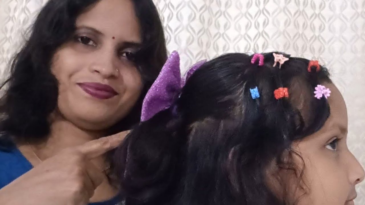 ASMR | Doing My Daughter's Hairstyle, Hair combo and Hairplay