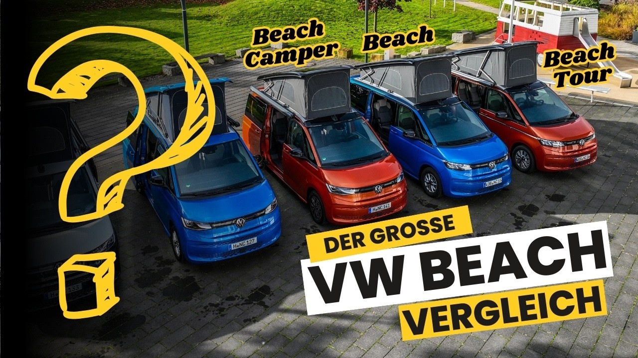 VW California Beach im Detail - wie sich Beach, Tour und Camper unterscheiden