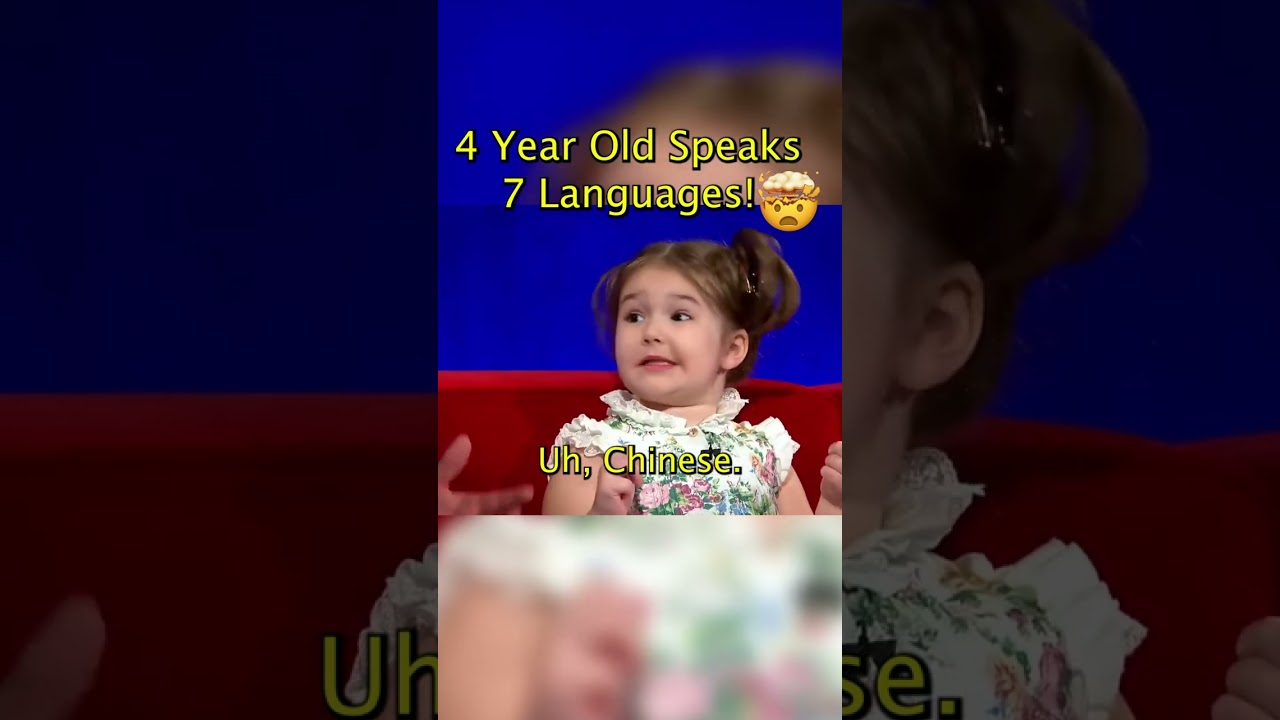 4 Year Old Speaks 7 Languages🤯 #talentshow #littlebigshots