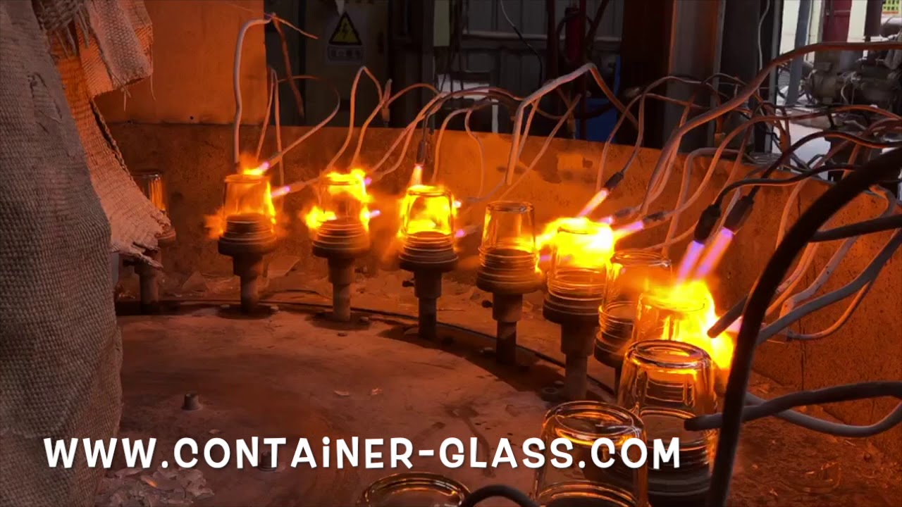 glass candle holder fire polish