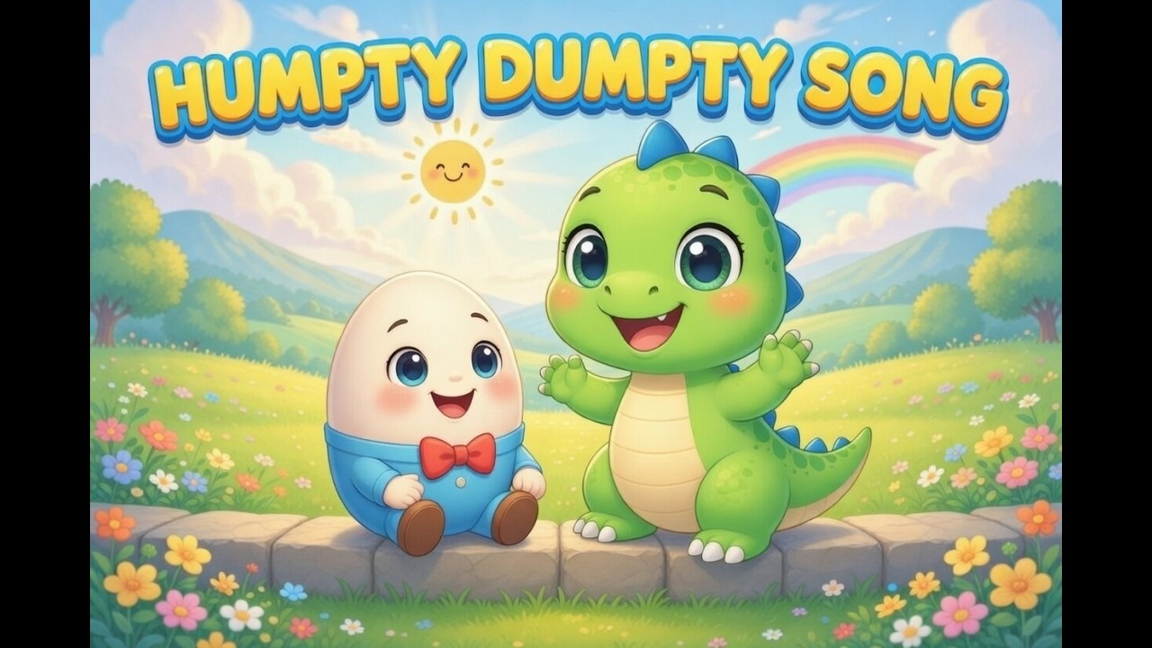 Humpty Dumpty Song | Nursery Rhyme with Tinku the Cute Dino 🦖🎶