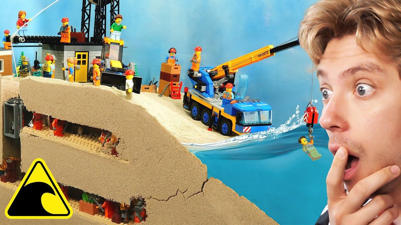 Реакция на затопление шахты Lego и цунами